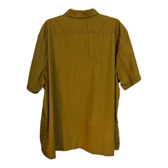 Levi’s Relaxed Fit Button-Up Shirt XXL Made in India Brown Embroidered Mushroom - Picture 5 of 6